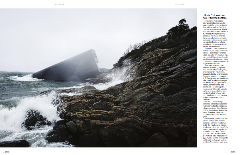 Nedemokratiški Snøhetta partneriai ir restoranas po vandeniu